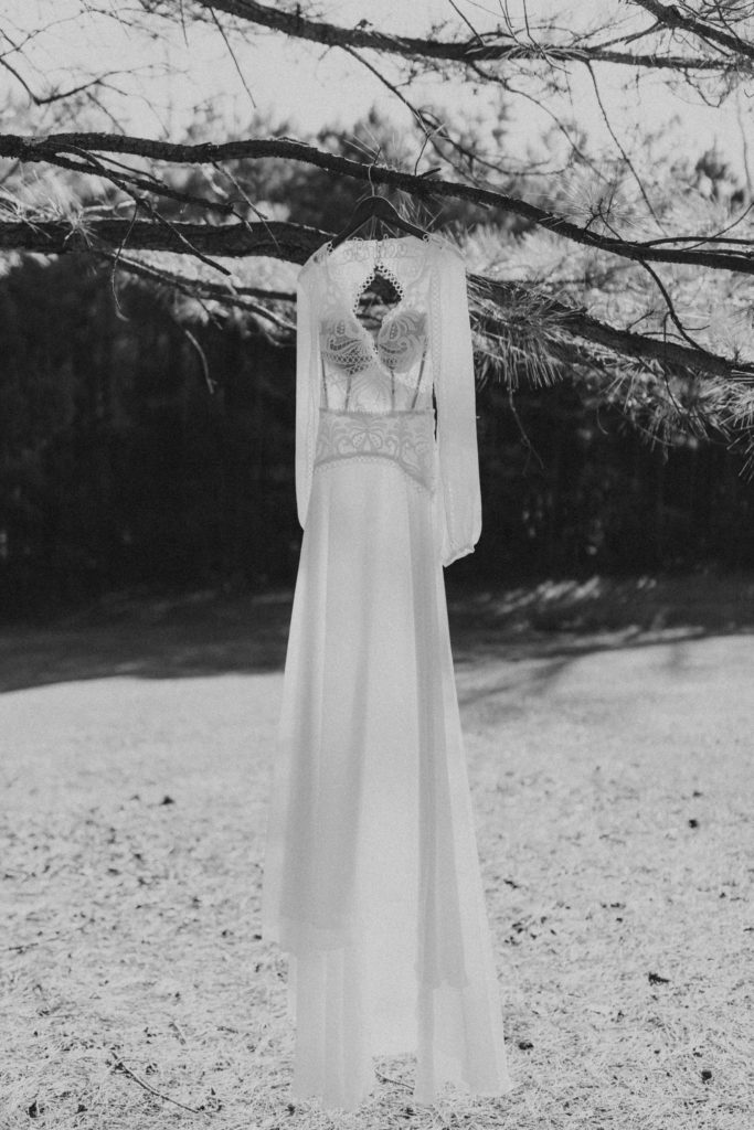 wedding dress detail shot, boho wedding dress
